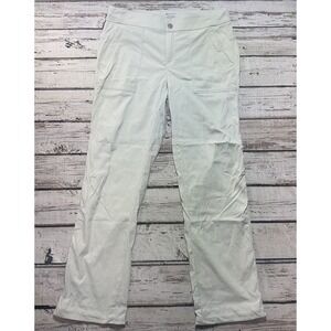 Athleta Trekkie Hike Pants Womens Size 10 Beige Straight Leg Hiking Outdoor